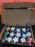 9 mini star plaster figurines