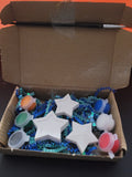 3 stars box plaster figurine